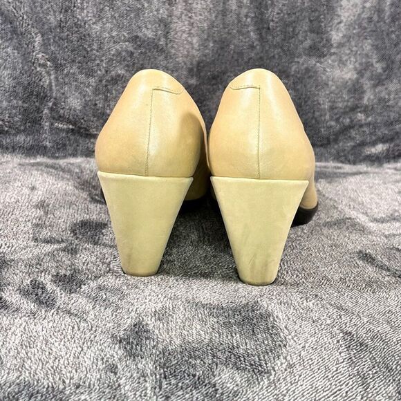 ECCO Womens Danish Design Leather Pump Heels Beige Size 41 Formal Workwear. (Siz - Picture 3 of 8